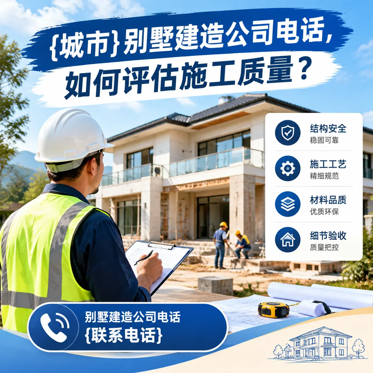 湄潭别墅建造公司电话，如何评估施工质量？